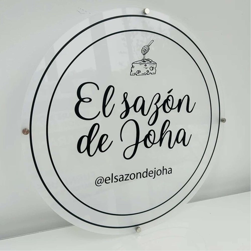 El Sazon De Joha Acrylic Business Logo Sign - Shineneon
