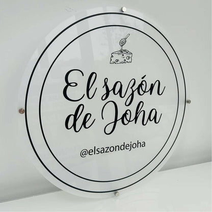 El Sazon De Joha Acrylic Business Logo Sign - Shineneon
