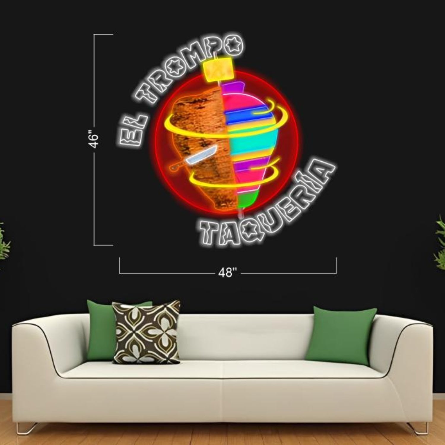 El Trompo Taqueria Multicolor Led Neon Sign For Restaurant Decor | Shineneon