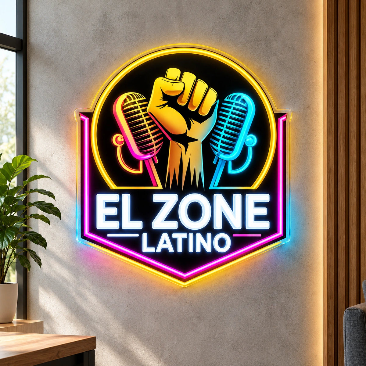 El Zone Latino Custom LED Neon Sign | 394852cdf63d86d7decca216e2d20b90528aa360077f0db16c69cb9b2129153e | natural_light