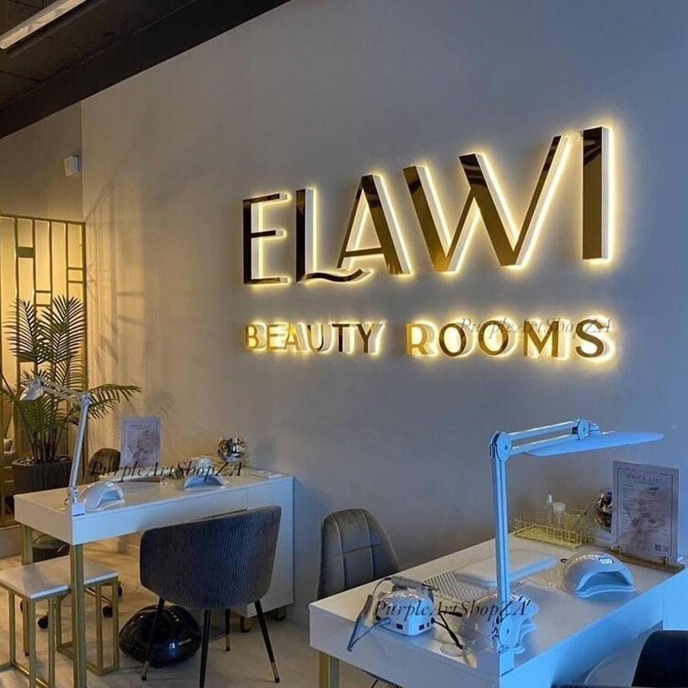 Elawi Beauty Rooms 3D Backlit Channel Letters Led Light Sign - Shineneon