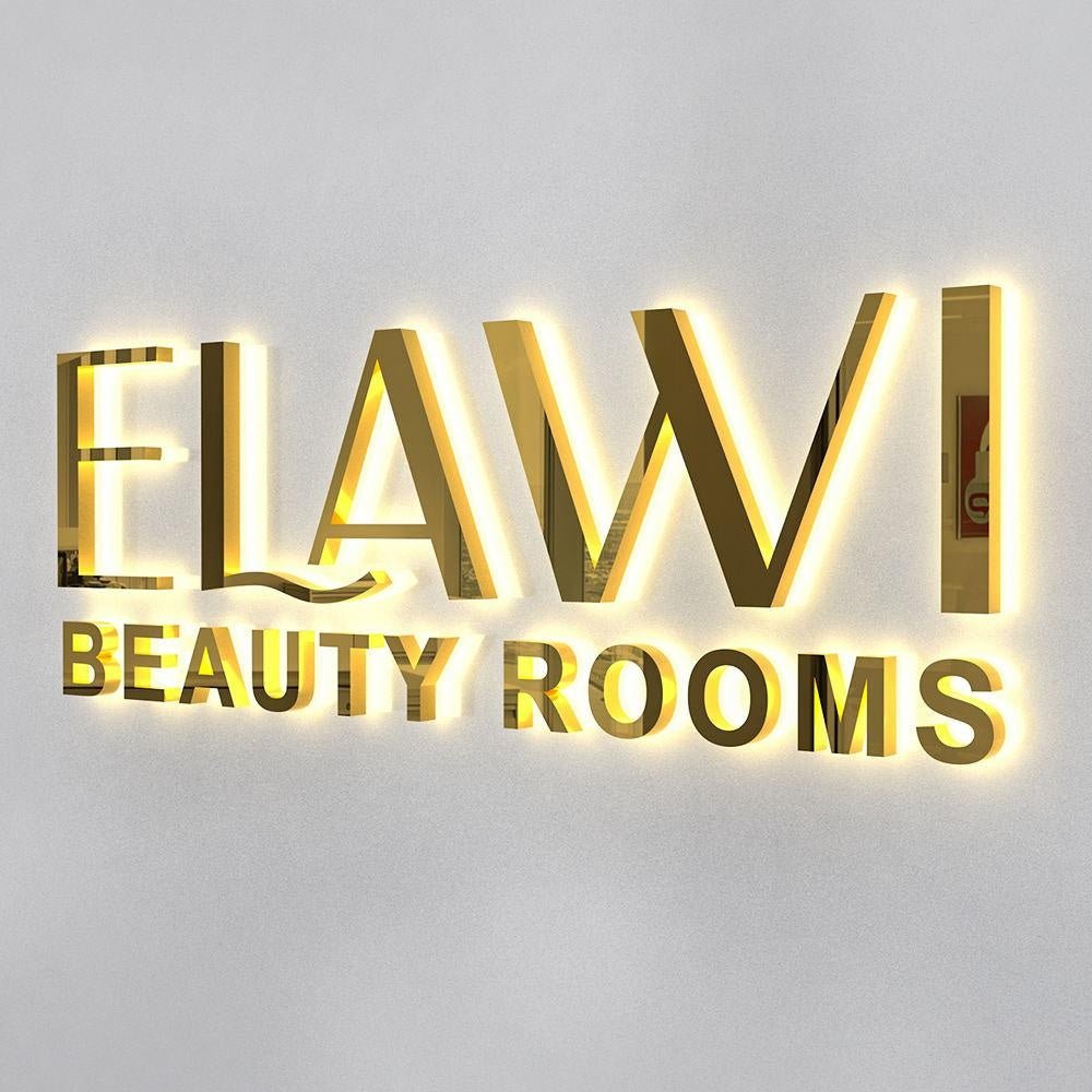 Elawi Beauty Rooms 3D Backlit Letters Aluminum Metal Led Sign - Shineneon