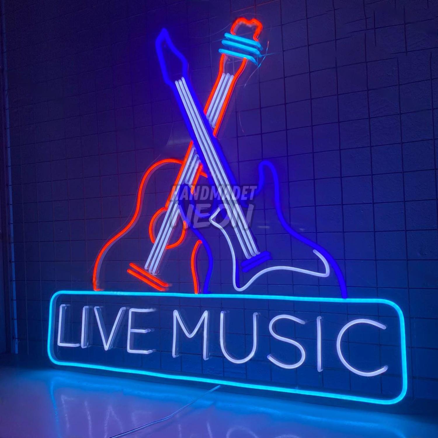 Electric Guitar Live Music Led Neon Sign Led Decor | Shineneon