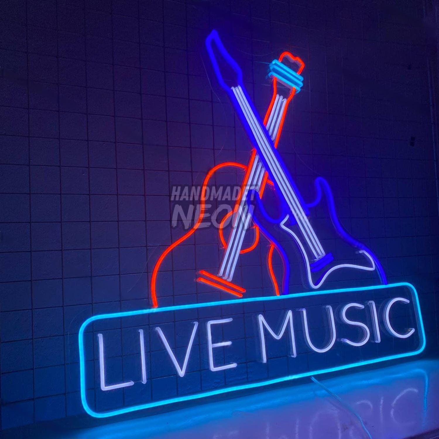 Electric Guitar Live Music Led Neon Sign Led Decor | Shineneon