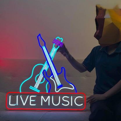 Electric Guitar Live Music Led Neon Sign Music Led Neon Sign | Shineneon