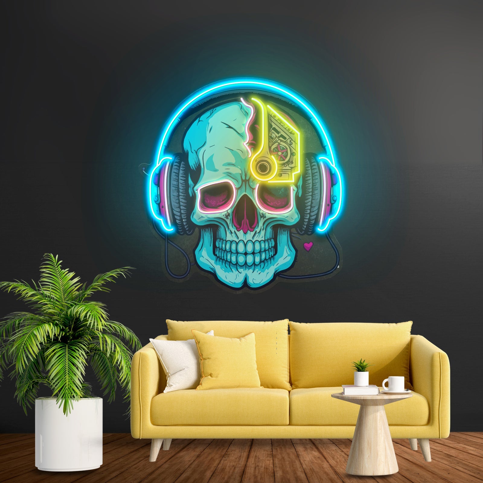 Electric Headphone Skull Led Neon Sign Light Custom Led Signs - Shineneon