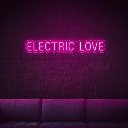 Electric Love Led Neon Sign Retro Modern Indoor Wall Decor | Shineneon