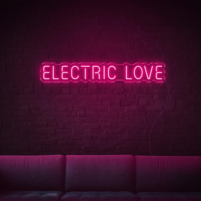 Electric Love Led Neon Sign Retro Modern Indoor Wall Decor | Shineneon