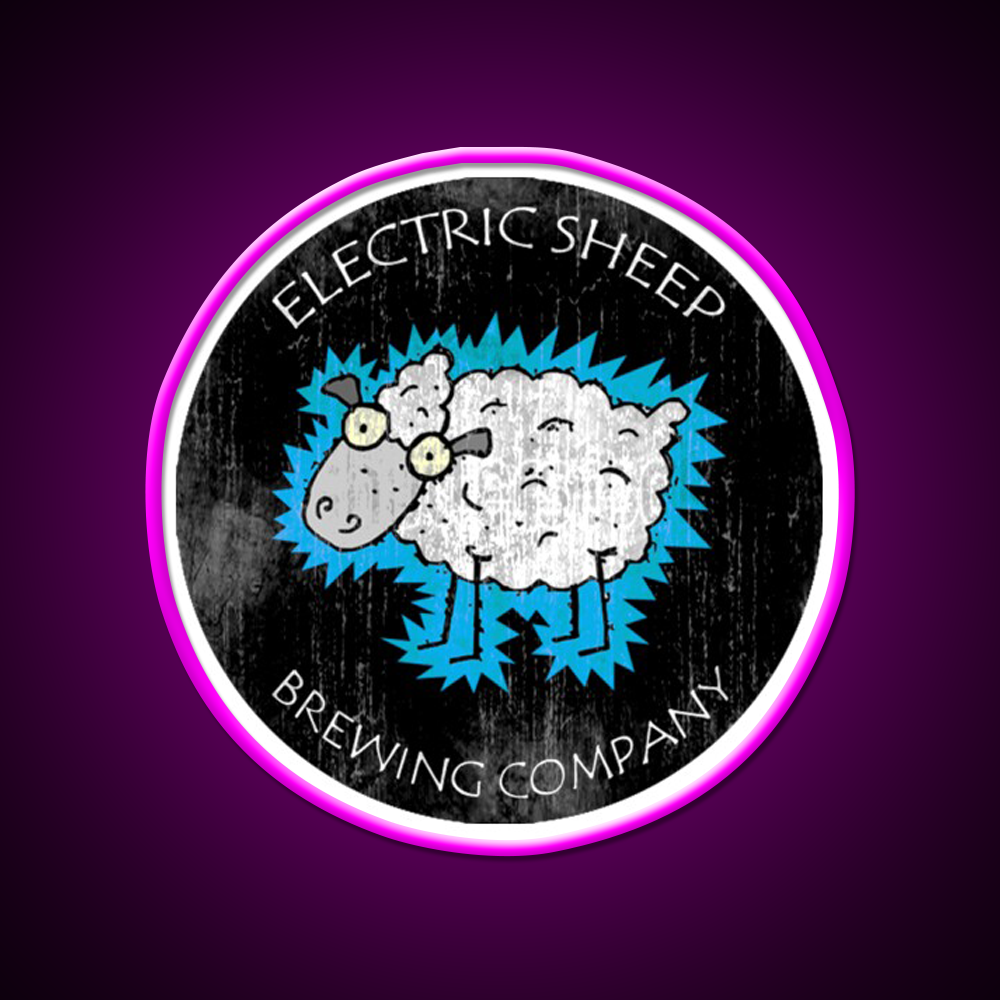 Electric Sheep Brewing Company Beer Bar Decor Led Neon Sign Rgb Color - Neon sign mounted on wall in room