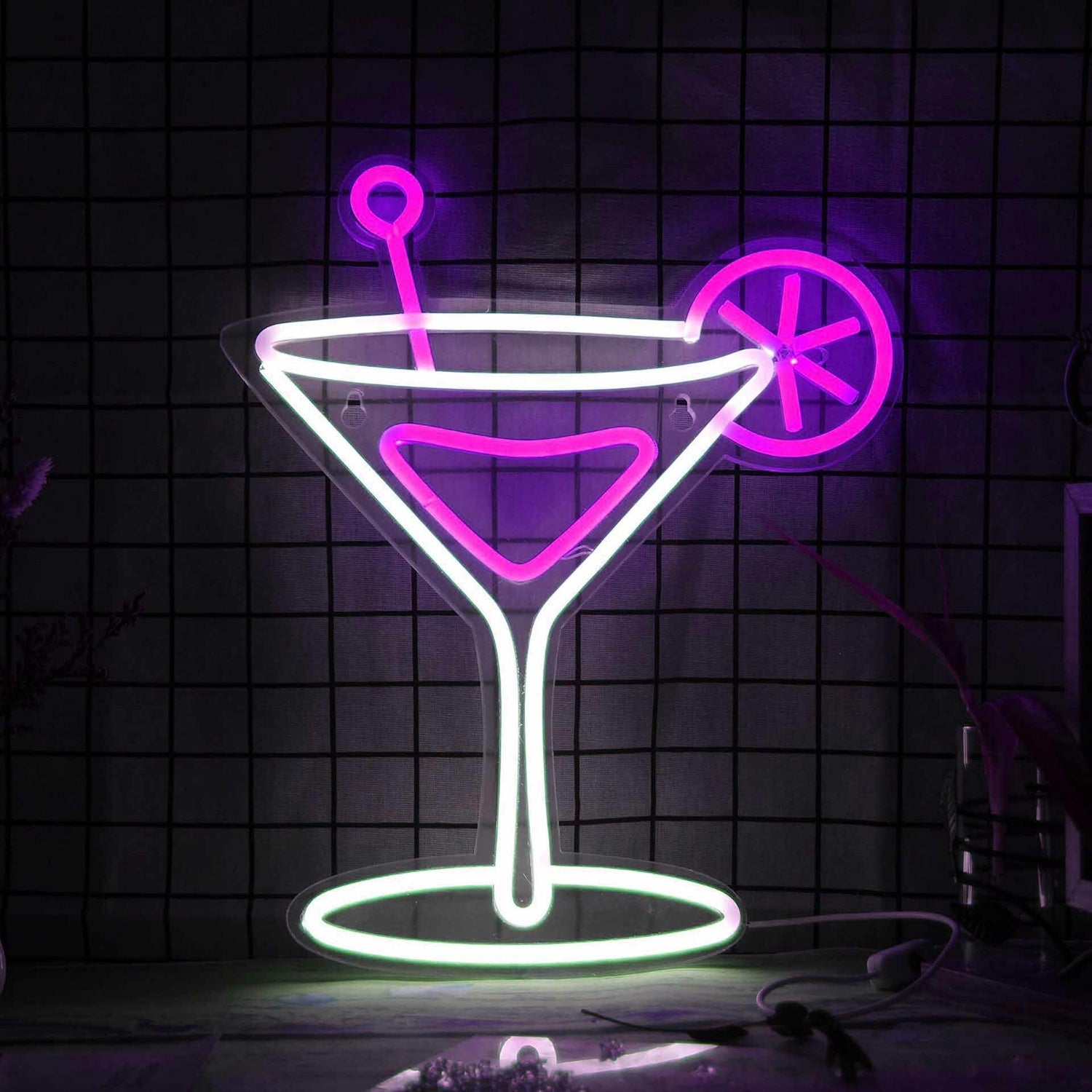 Elegant Cocktail Glass Neon Light | Shineneon
