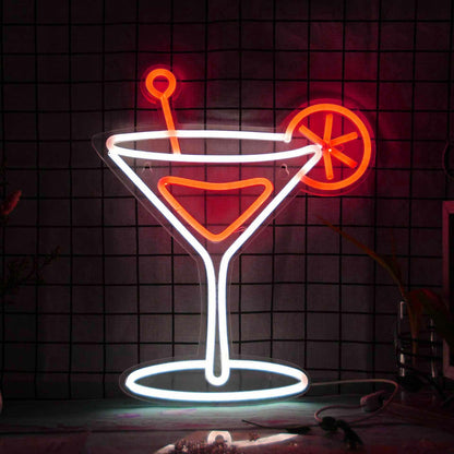 Elegant Cocktail Glass Neon Light | Shineneon