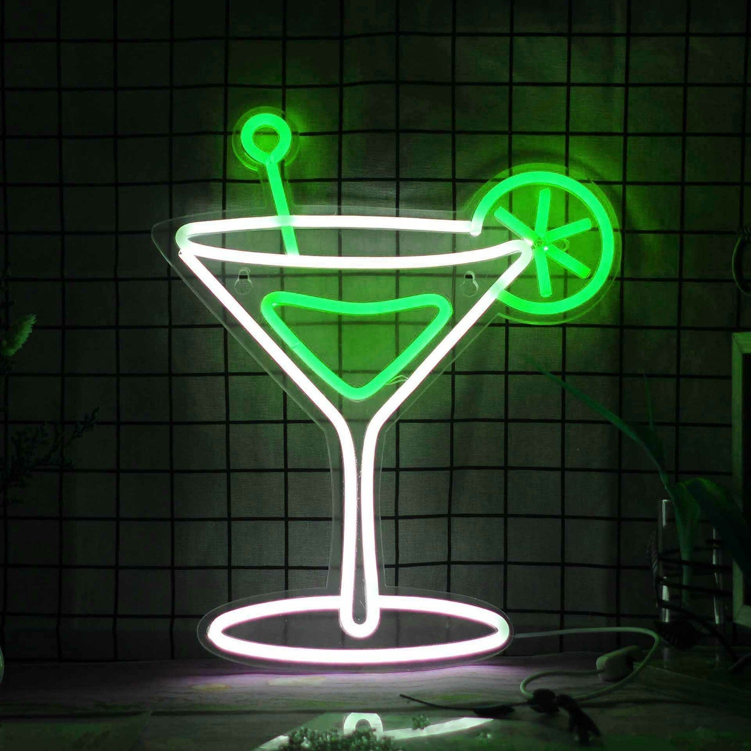Elegant Cocktail Glass Neon Light | Shineneon