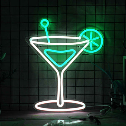 Elegant Cocktail Glass Neon Light | Shineneon