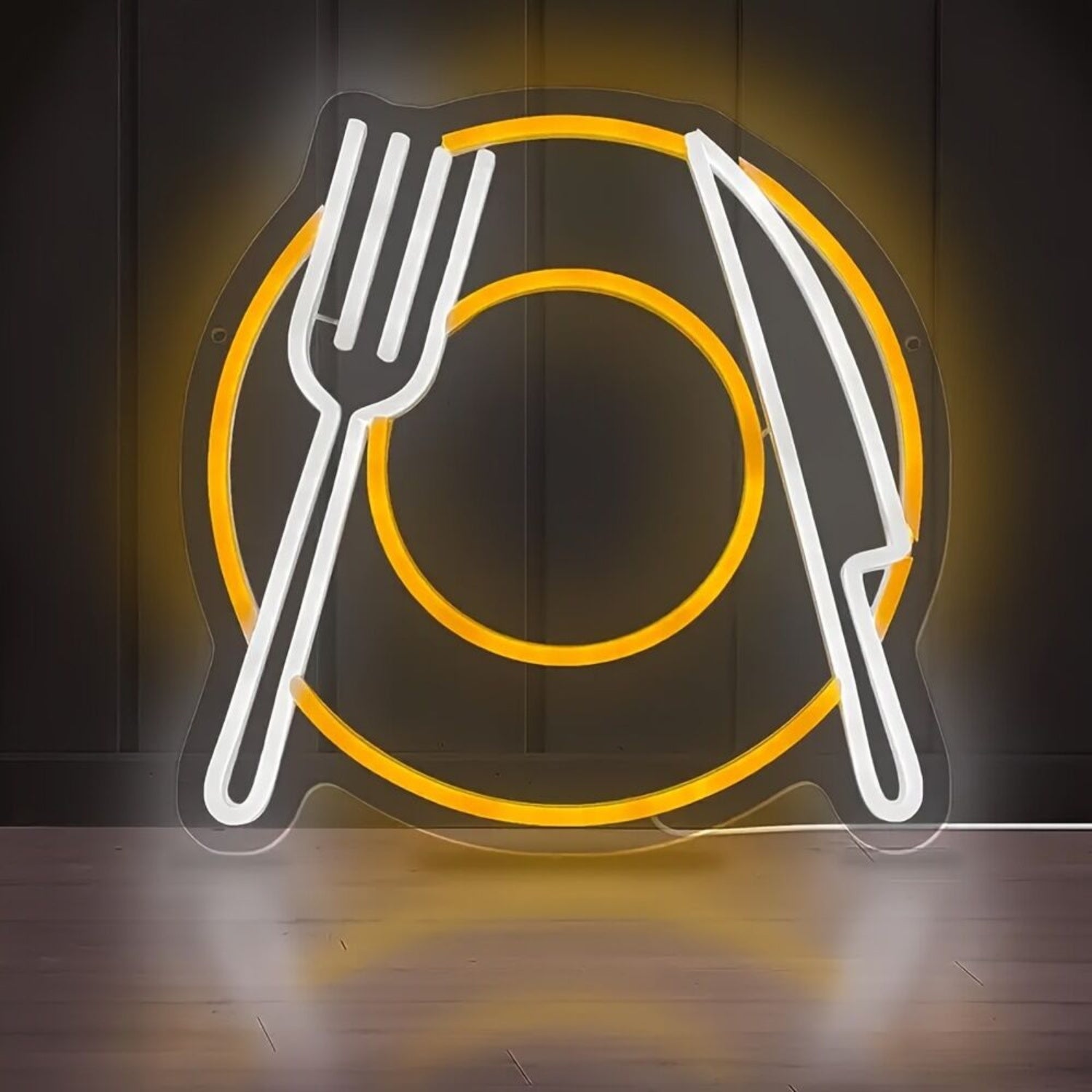 Elegant Western Restaurant Cutlery Led Neon Sign | Shineneon