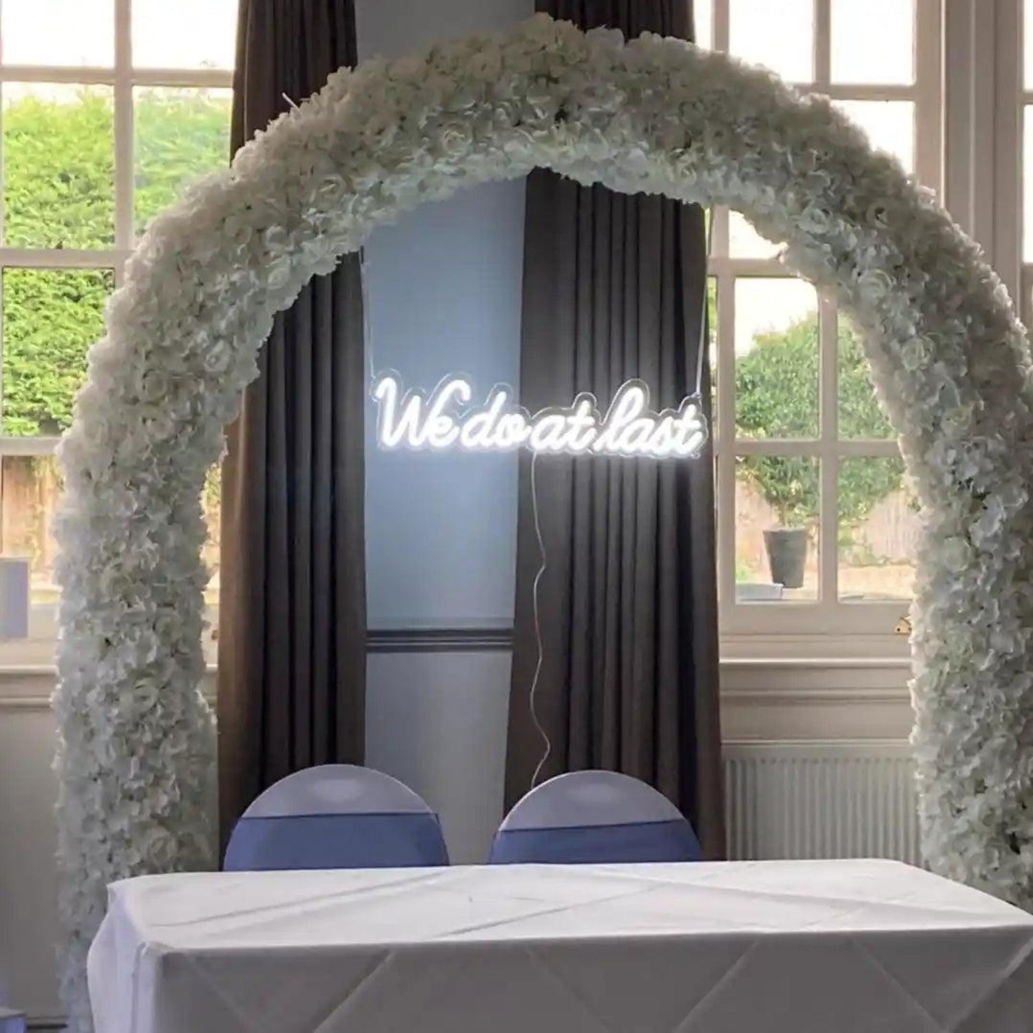 Elegant White We Do At Last Wedding Led Neon Sign For Romantic Indoor Decor | Shineneon