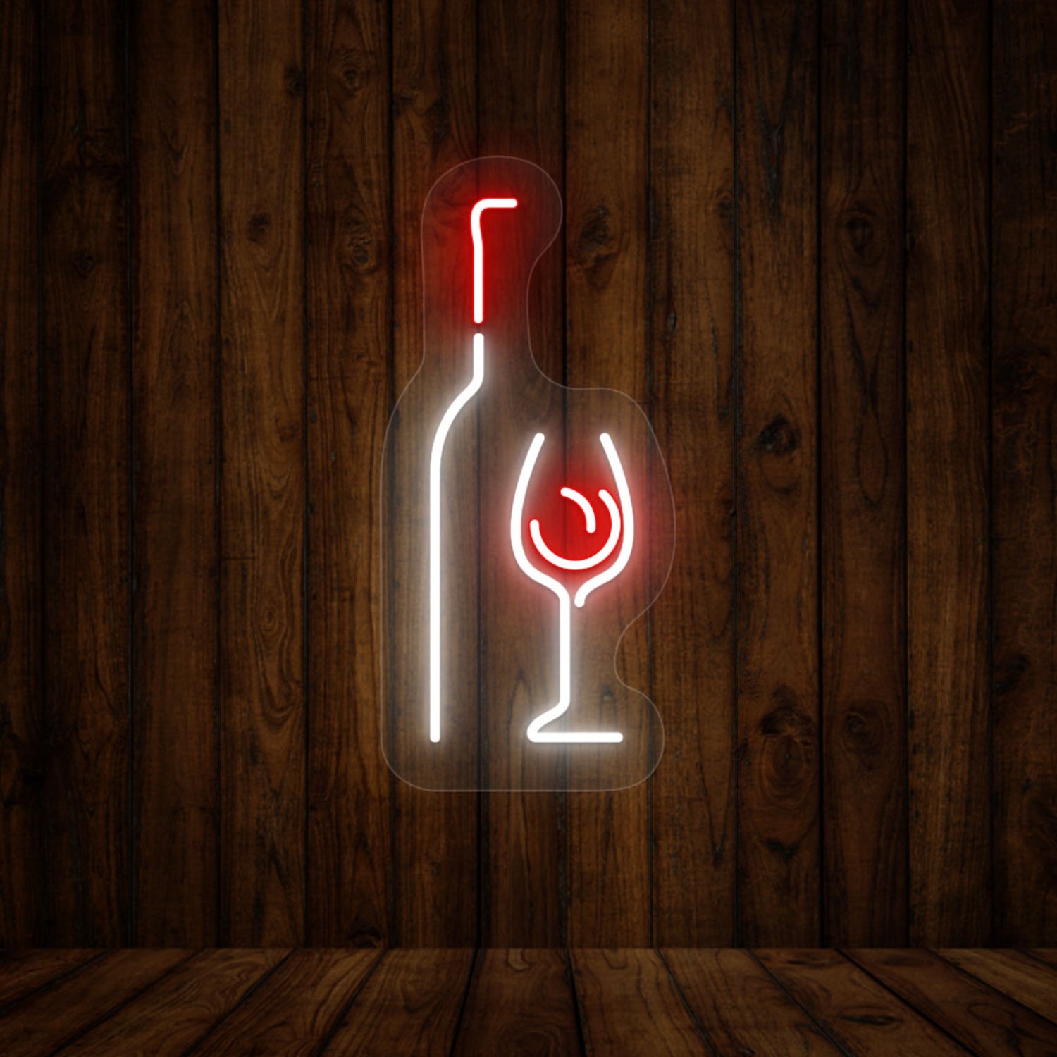 Elegant Wine Glass With Bottle Led Neon Sign | Shineneon