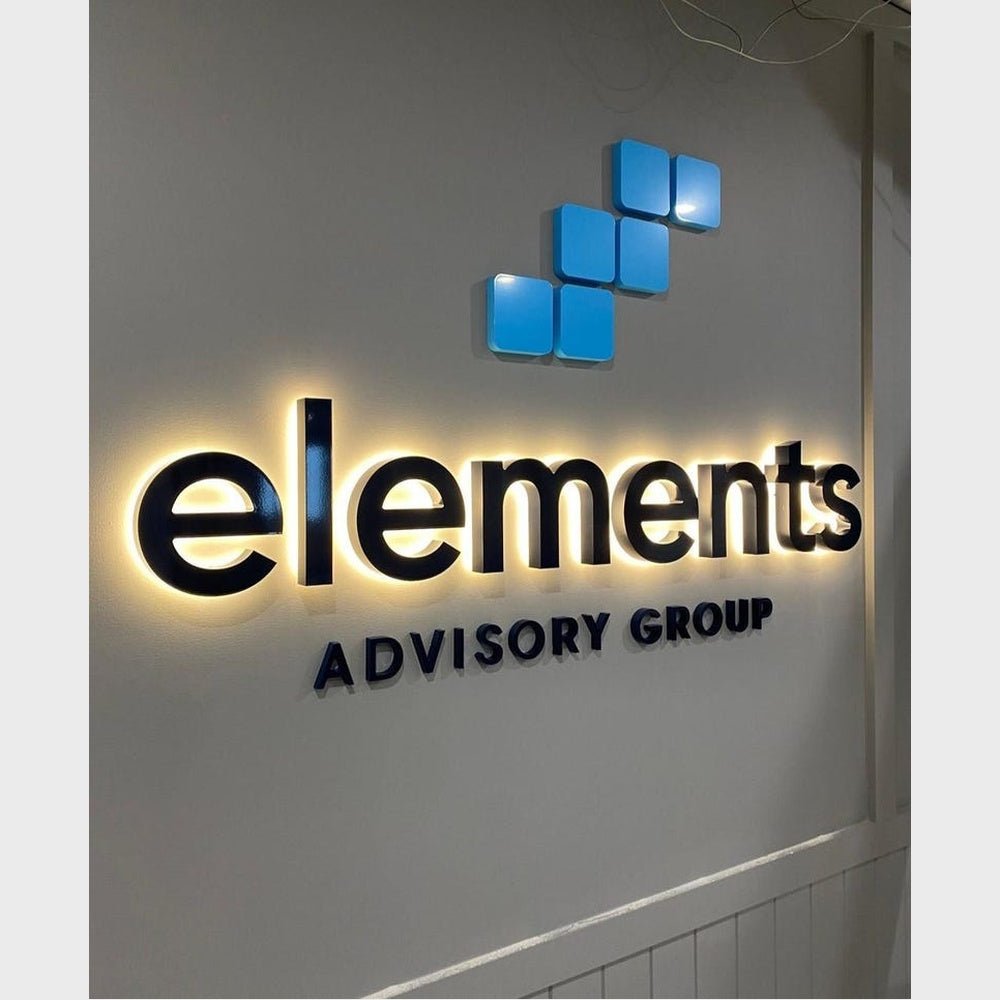 Elements Advisory Group 3D Backlit Channel Letters Led Light Sign - Shineneon