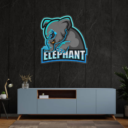 Elephant Logo Custom Led Uv Led Neon Sign Artwork - Shineneon