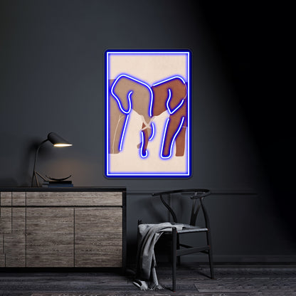 Elephant Love Wall Artwork Neon Signs