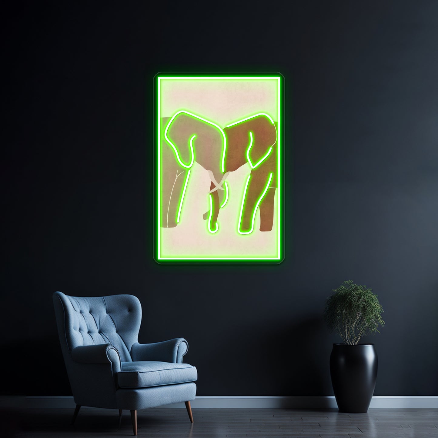 Elephant Love Wall Artwork Neon Signs