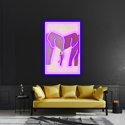 Elephant Love Wall Artwork Neon Signs