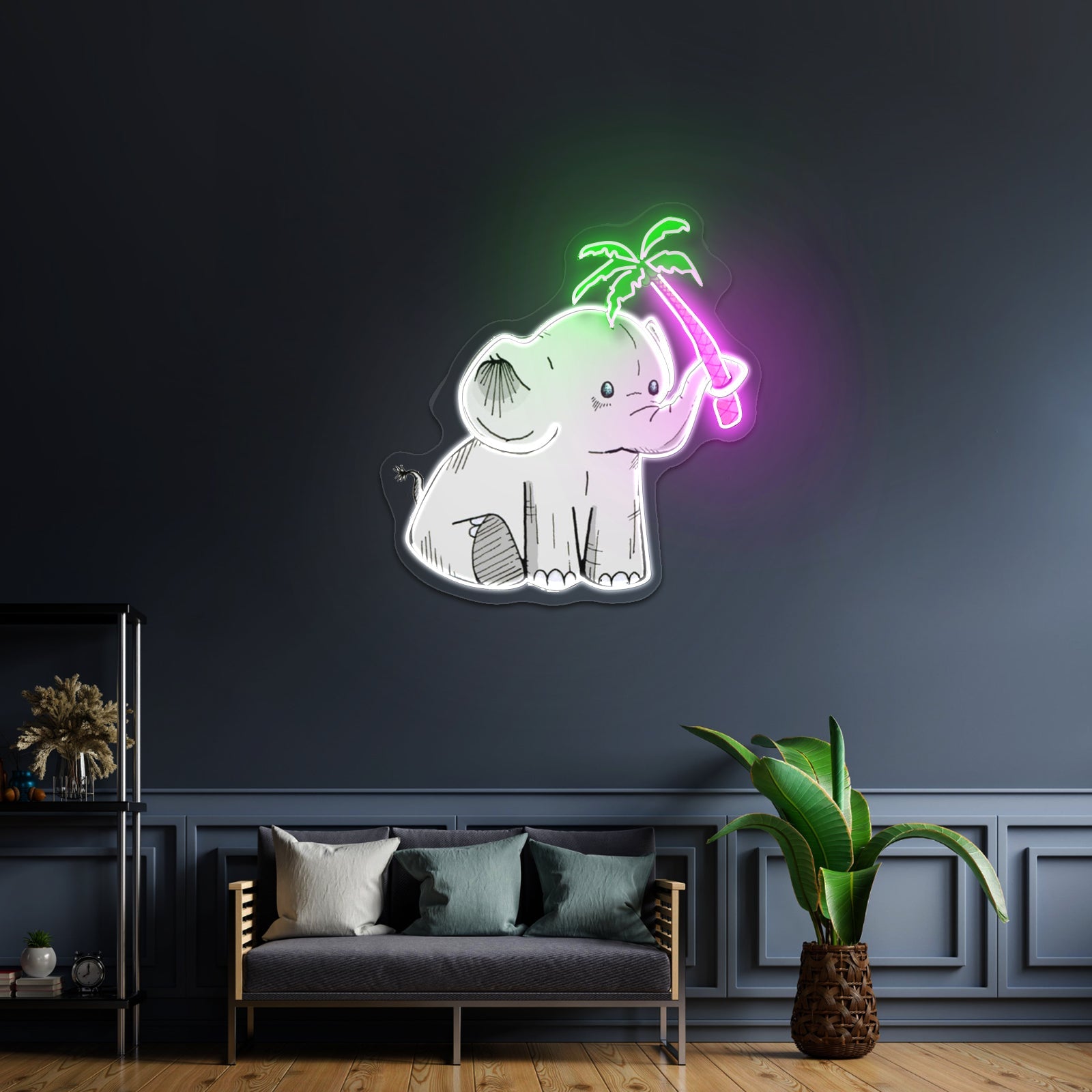 Elephant Positive Perspective Funny Neon Signs For Home Decor - Shineneon