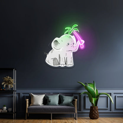Elephant Positive Perspective Funny Neon Signs For Home Decor - Shineneon