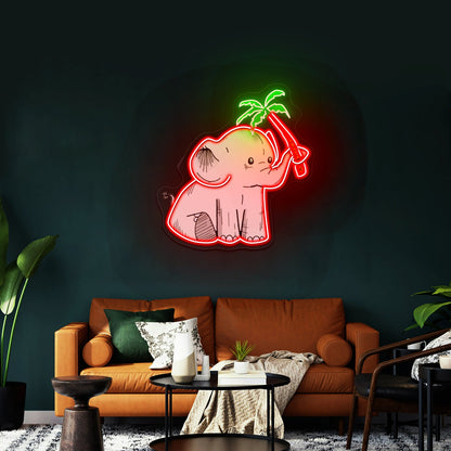 Elephant Positive Perspective Funny Neon Signs For Home Decor - Shineneon