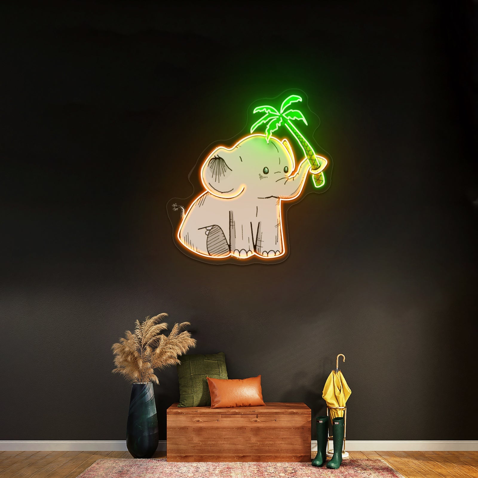 Elephant Positive Perspective Funny Neon Signs For Home Decor - Shineneon