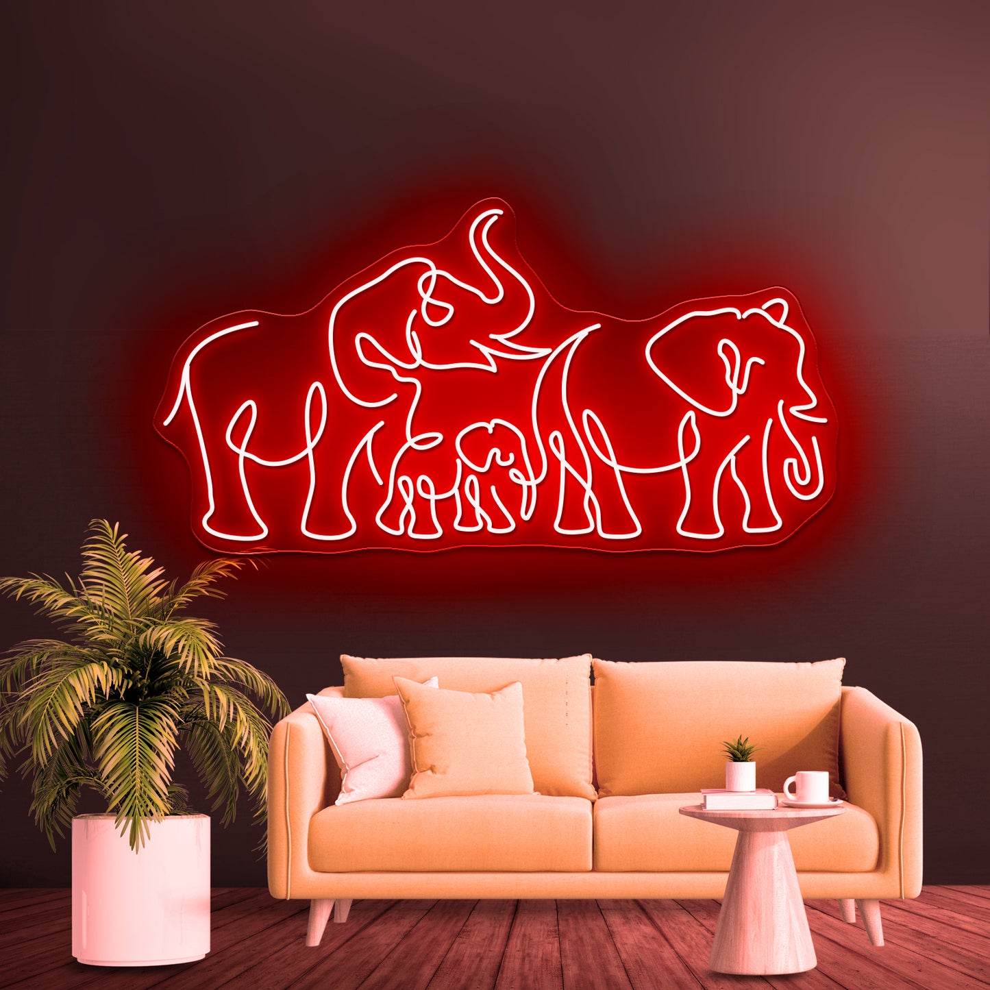 Elephants Art Wall Artwork Neon Signs