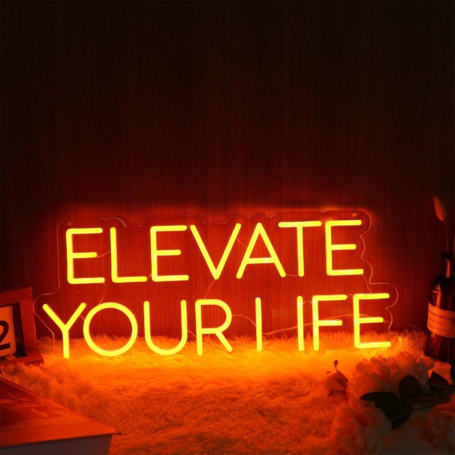 Elevate Your Life Orange Neon Sign | Shineneon