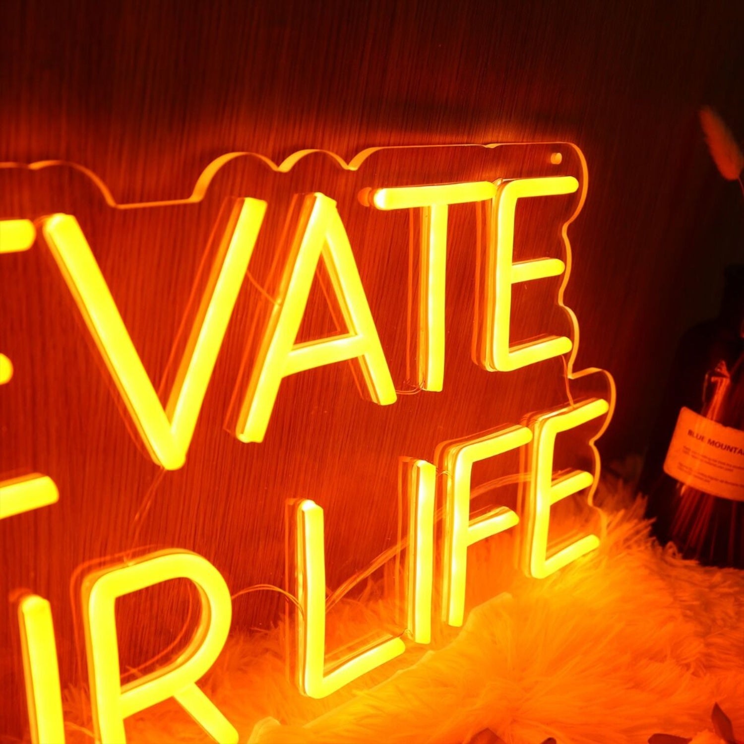 Elevate Your Life Orange Neon Sign | Shineneon