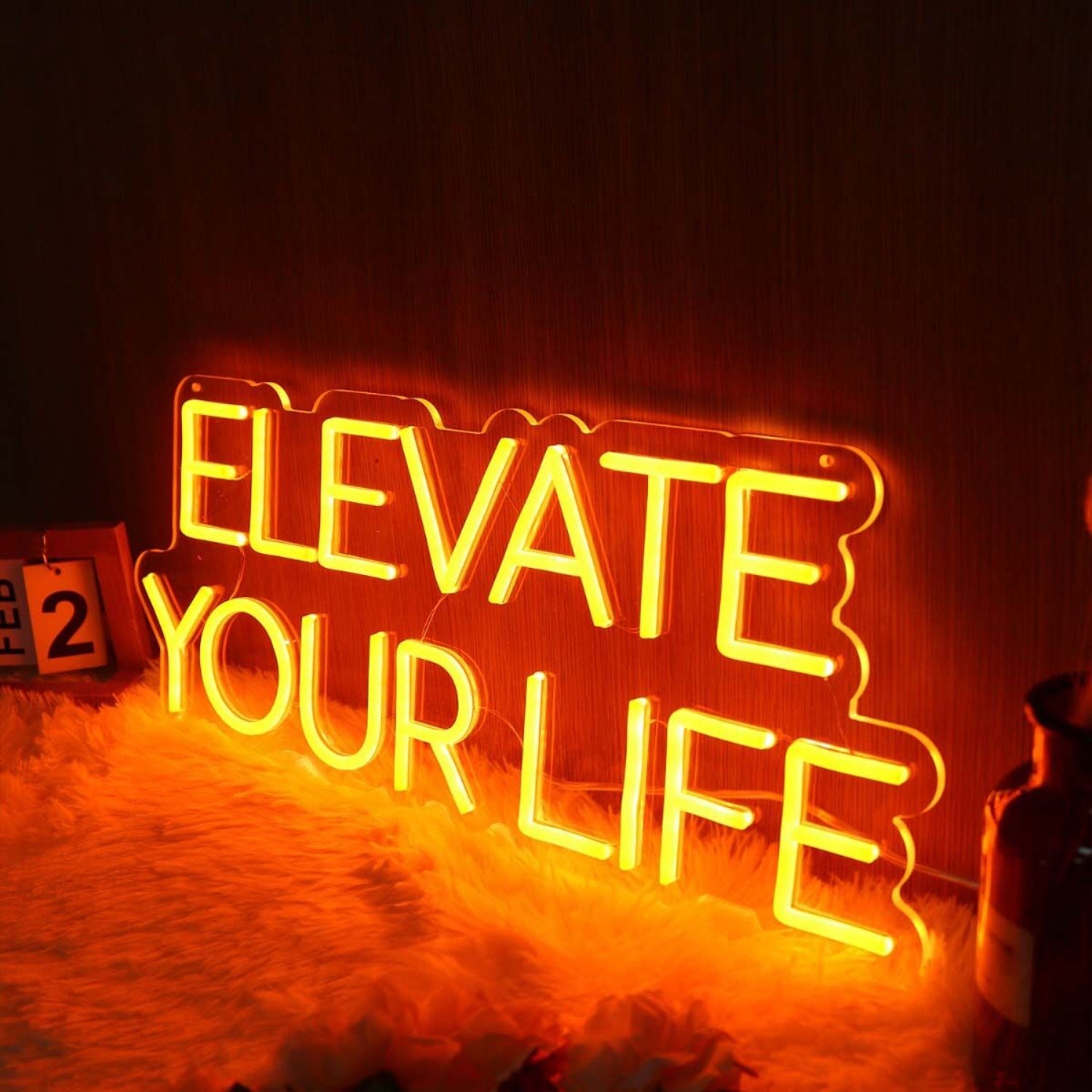 Elevate Your Life Orange Neon Sign | Shineneon