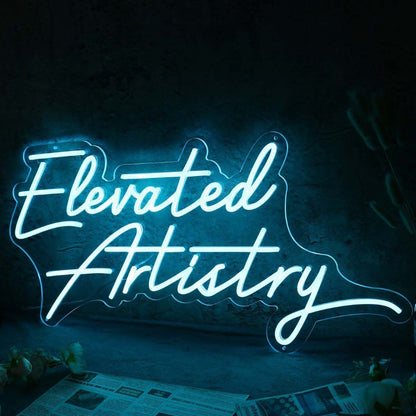 Elevated Artistry Blue Led Neon Sign - Shineneon