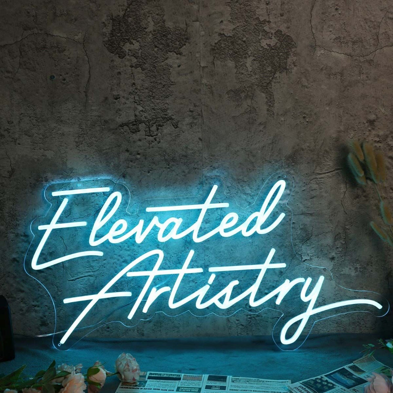 Elevated Artistry Blue Led Neon Sign - Shineneon