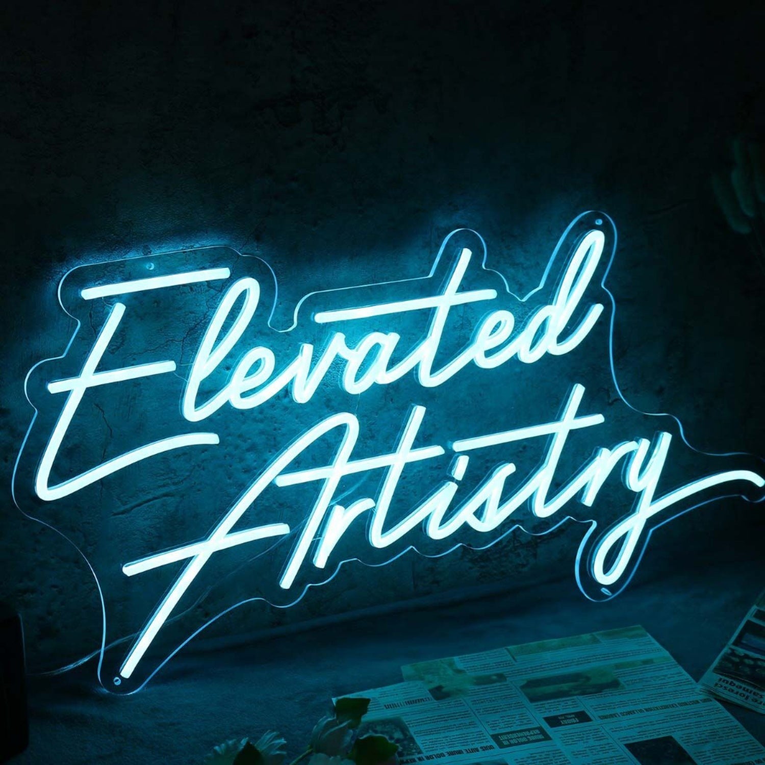 Elevated Artistry Blue Led Neon Sign - Shineneon