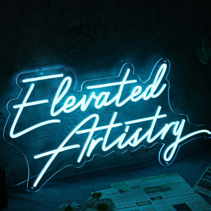 Elevated Artistry Blue Led Neon Sign - Shineneon
