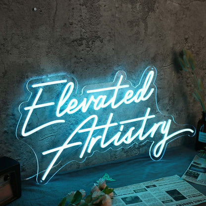 Elevated Artistry Blue Led Neon Sign - Shineneon