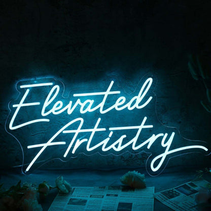 Elevated Artistry Blue Led Neon Sign - Shineneon