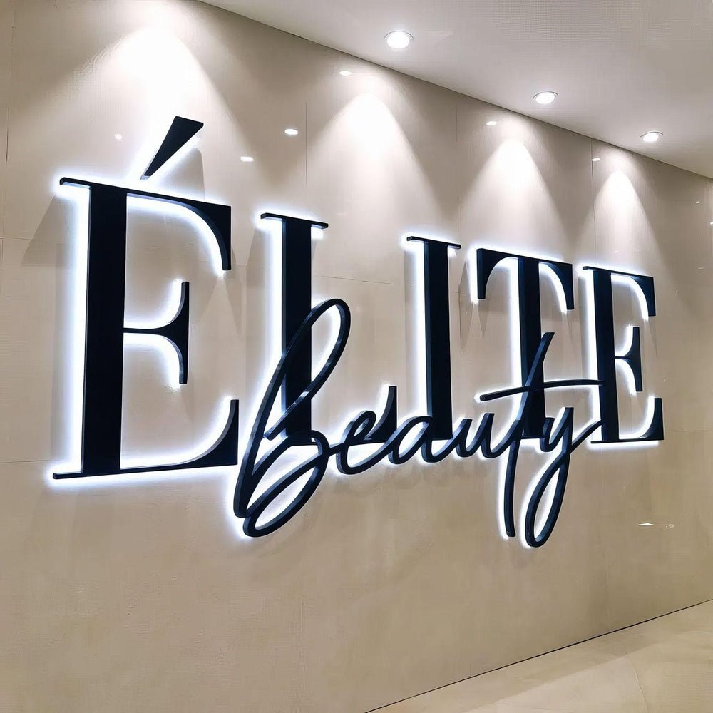 Elite Beauty 3D Backlit Letters Business Metal Led Sign - Shineneon
