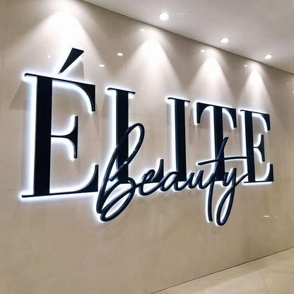 Elite Beauty 3D Backlit Letters Business Metal Led Sign - Shineneon