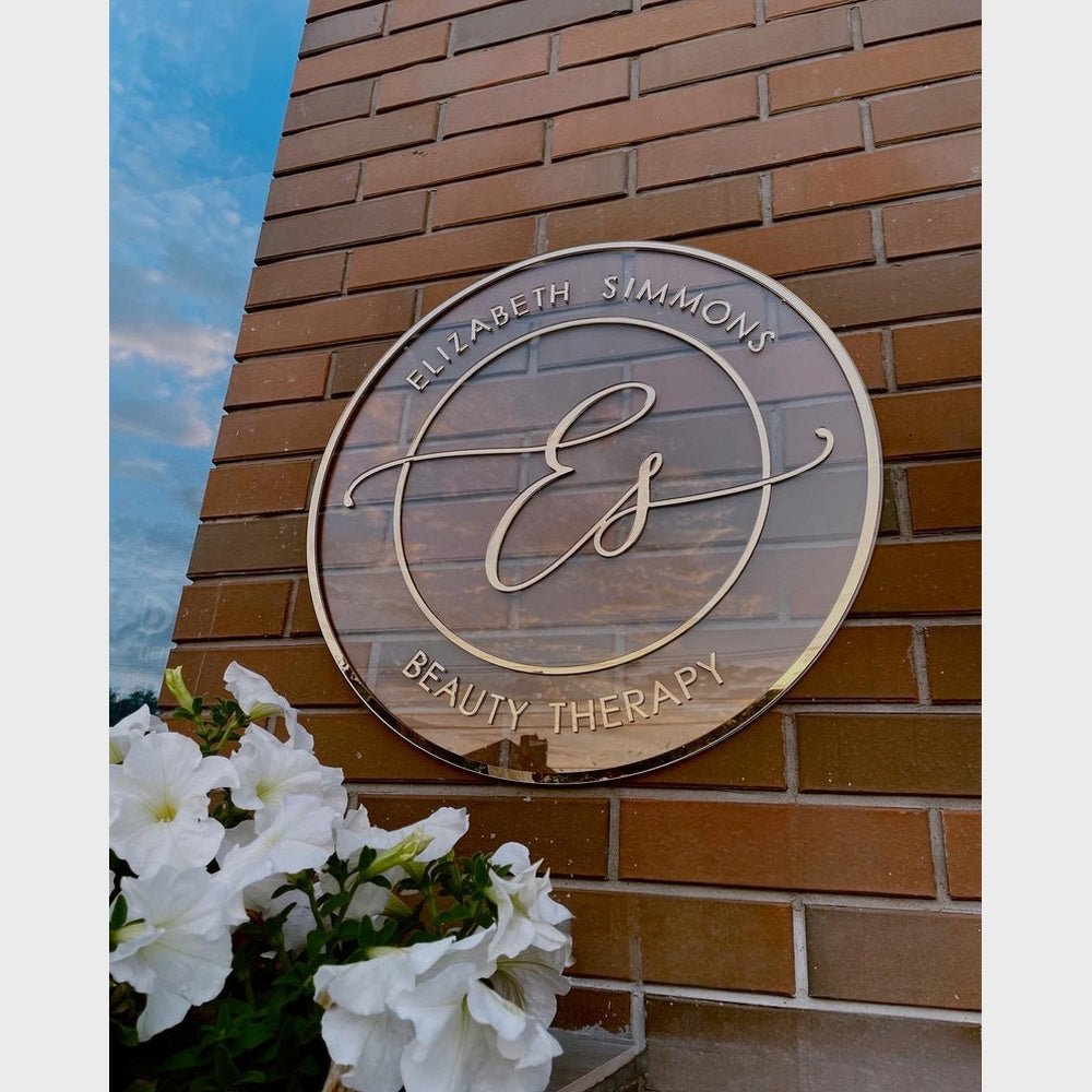 Elizabeth Simmons Beauty Therapy Acrylic Business Logo Sign - Shineneon