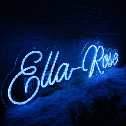 Ella Rose Blue Led Neon Sign - Shineneon