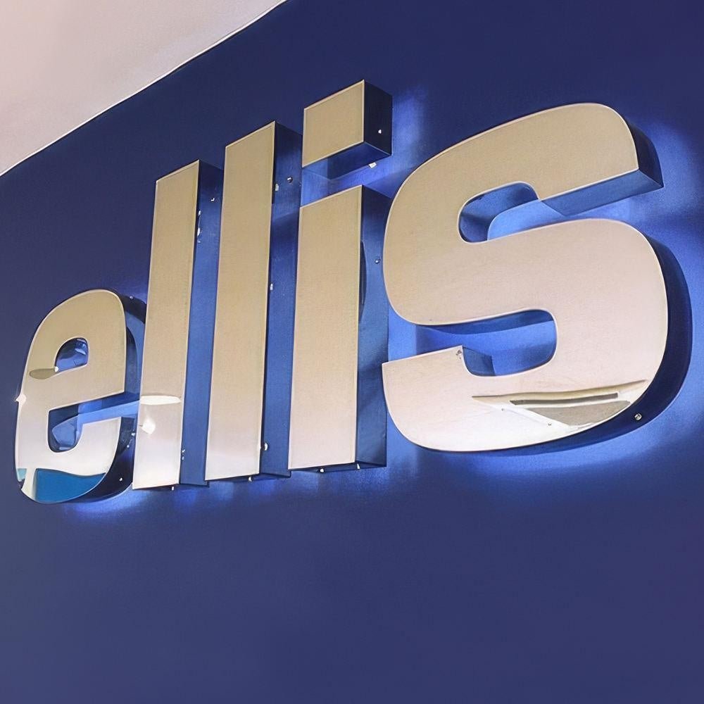 Ellis 3D Backlit Letters Stainless Steel Business Metal Led Sign - Shineneon