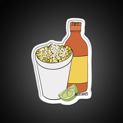 Elote Corn In A Cup Snack Food Led Neon Sign Rgb Color - Shineneon