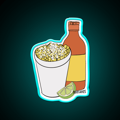 Elote Corn In A Cup Snack Food Led Neon Sign Rgb Color - Shineneon