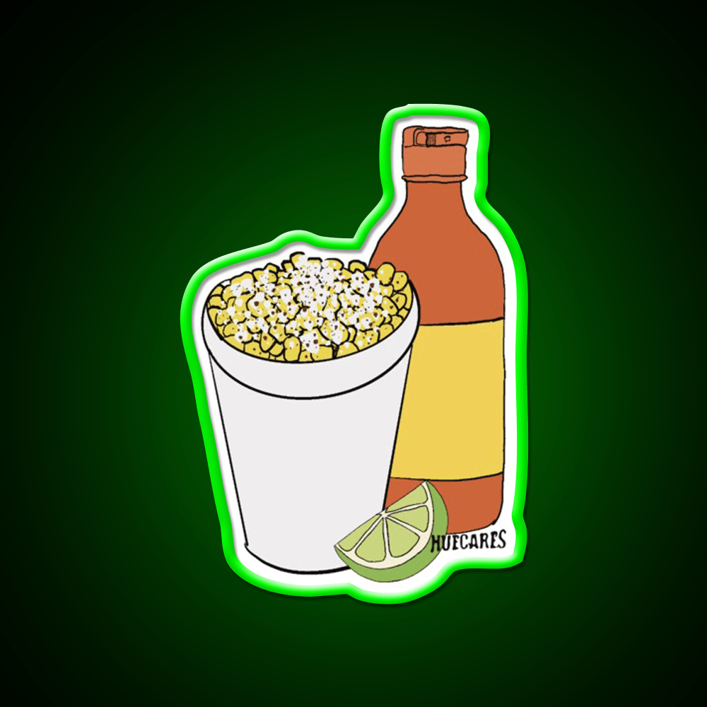 Elote Corn In A Cup Snack Food Led Neon Sign Rgb Color - Shineneon