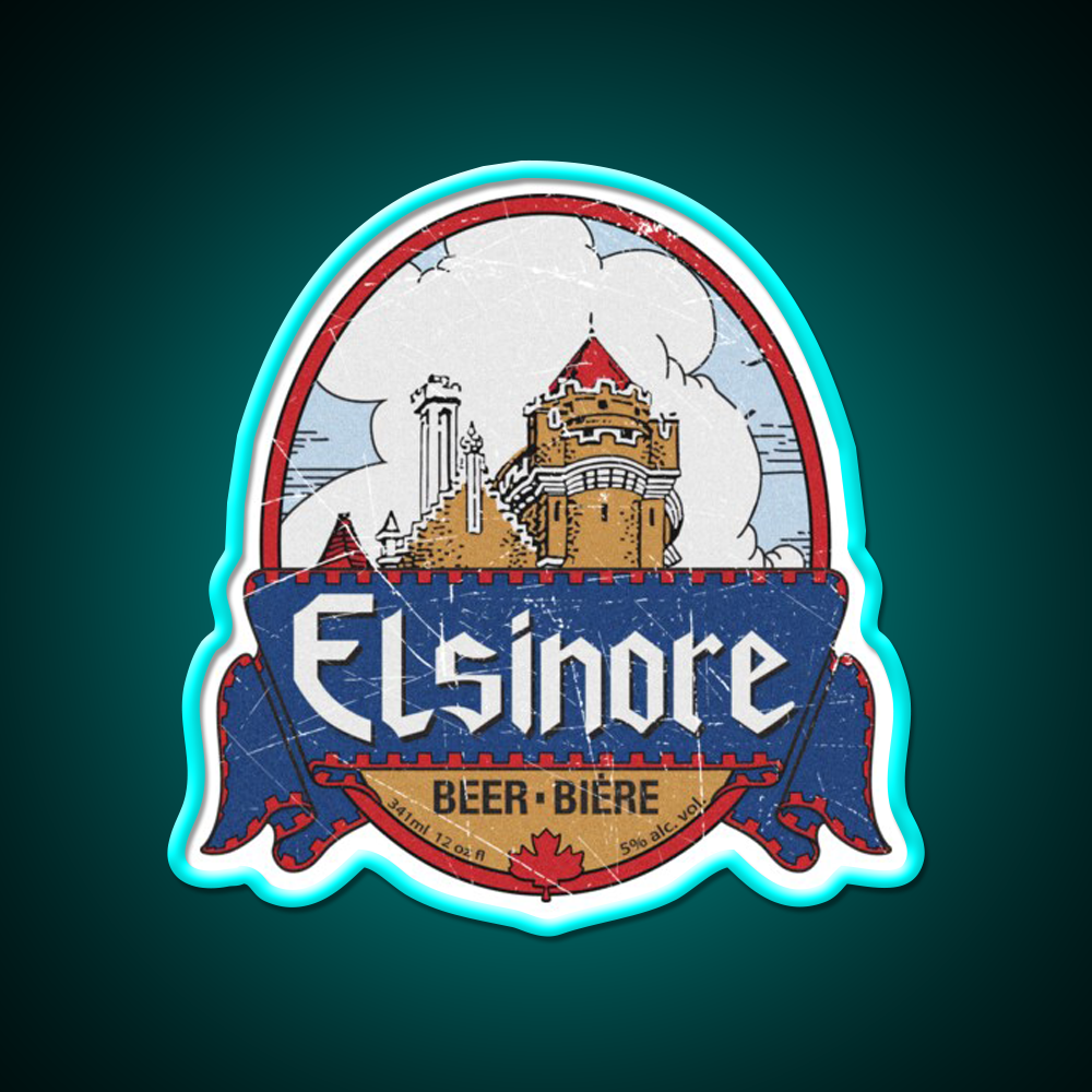 Elsinore Beer Bar Decor Led Neon Sign Rgb Color - Neon sign mounted on wall in room