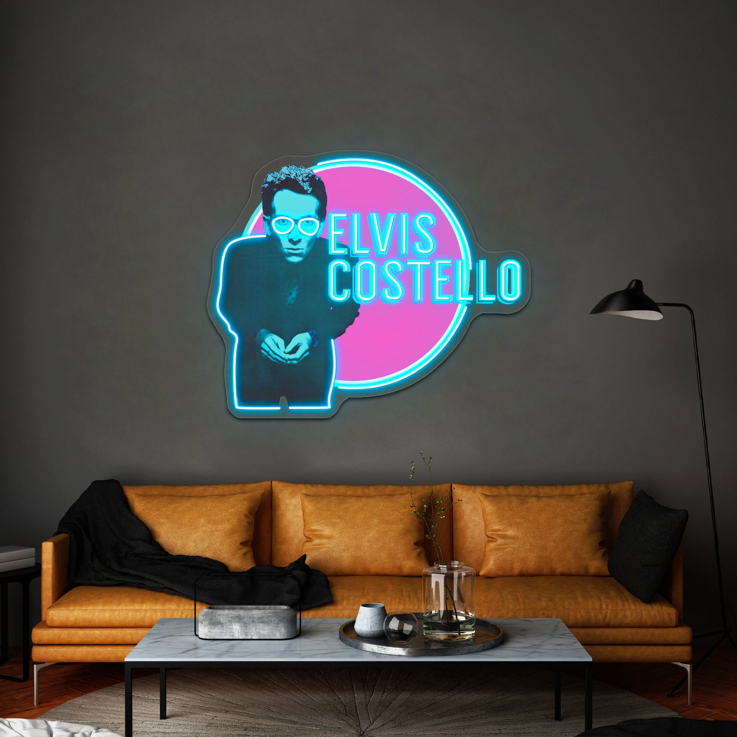 Elvis Costello Pop Artwork Custom Neon Led Sign