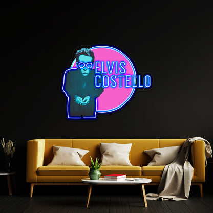 Elvis Costello Pop Artwork Custom Neon Led Sign